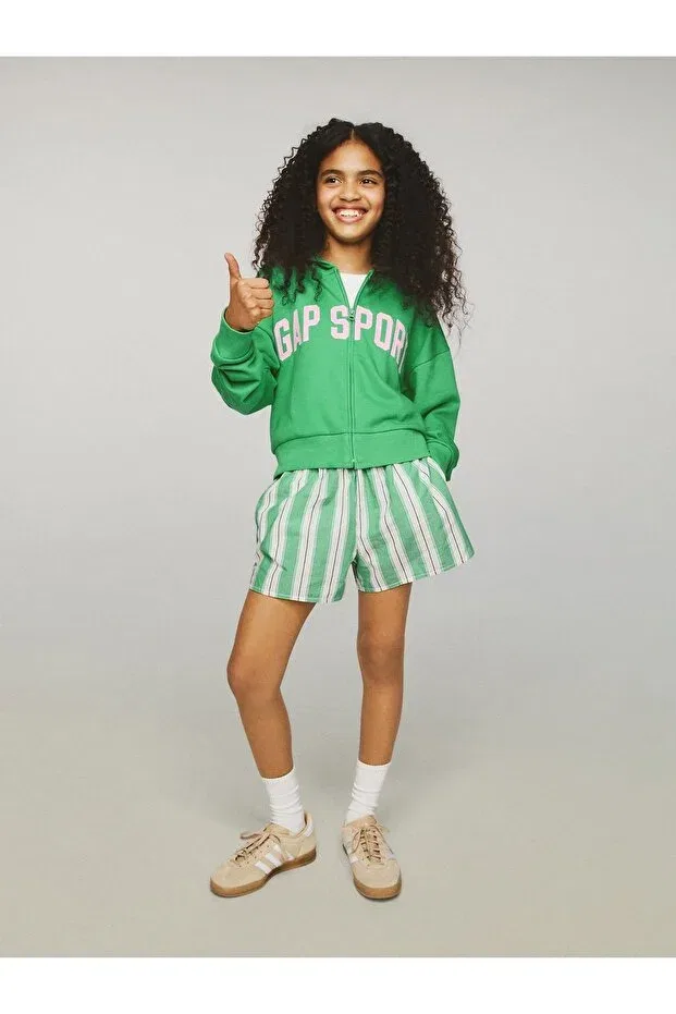 Детские шорты для девочек хлопковые Gap, Green-000 — фото 2