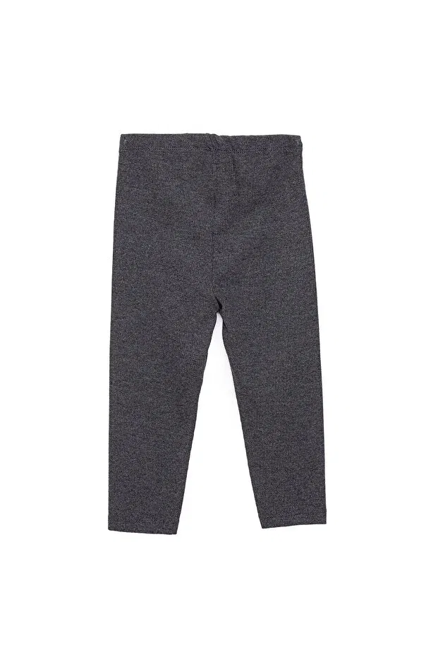 Детские леггинсы для девочек скинни Hellobaby basic tights baby girl Ebebek Hello Baby, Anthracite Melange — фото 2