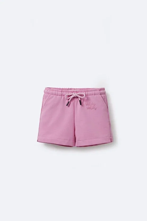 Детские шорты-бермуды для девочек с принтом Matchy Matchy, Pink