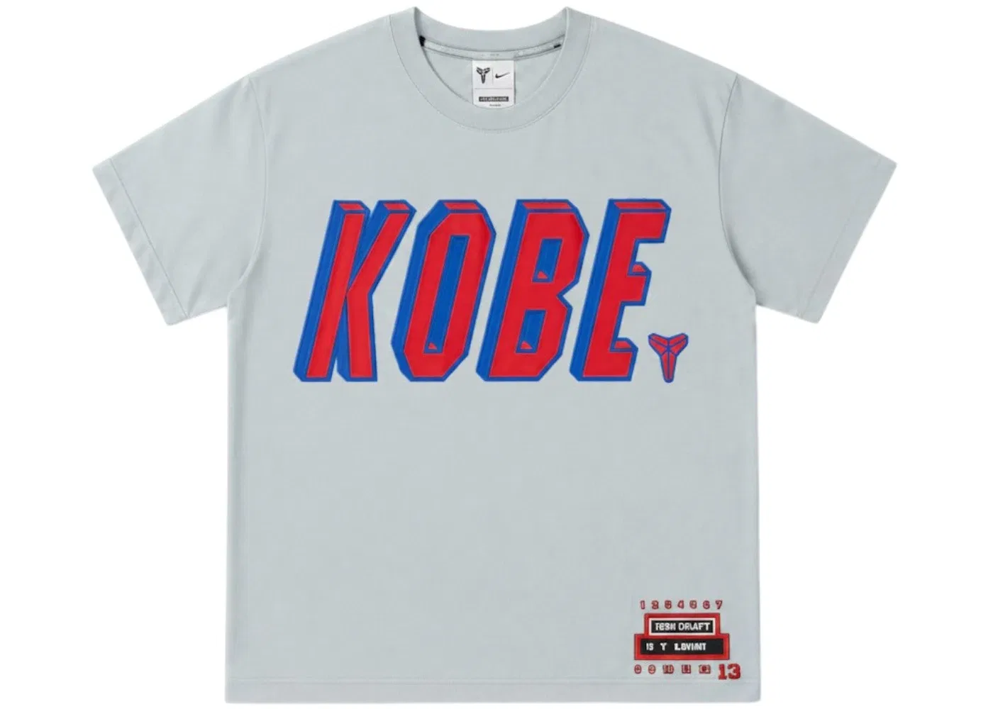 Мужская футболка Nike Kobe Draft Pack New Jersey Nets T-shirt, Heather Gray/Red/Royal Blue