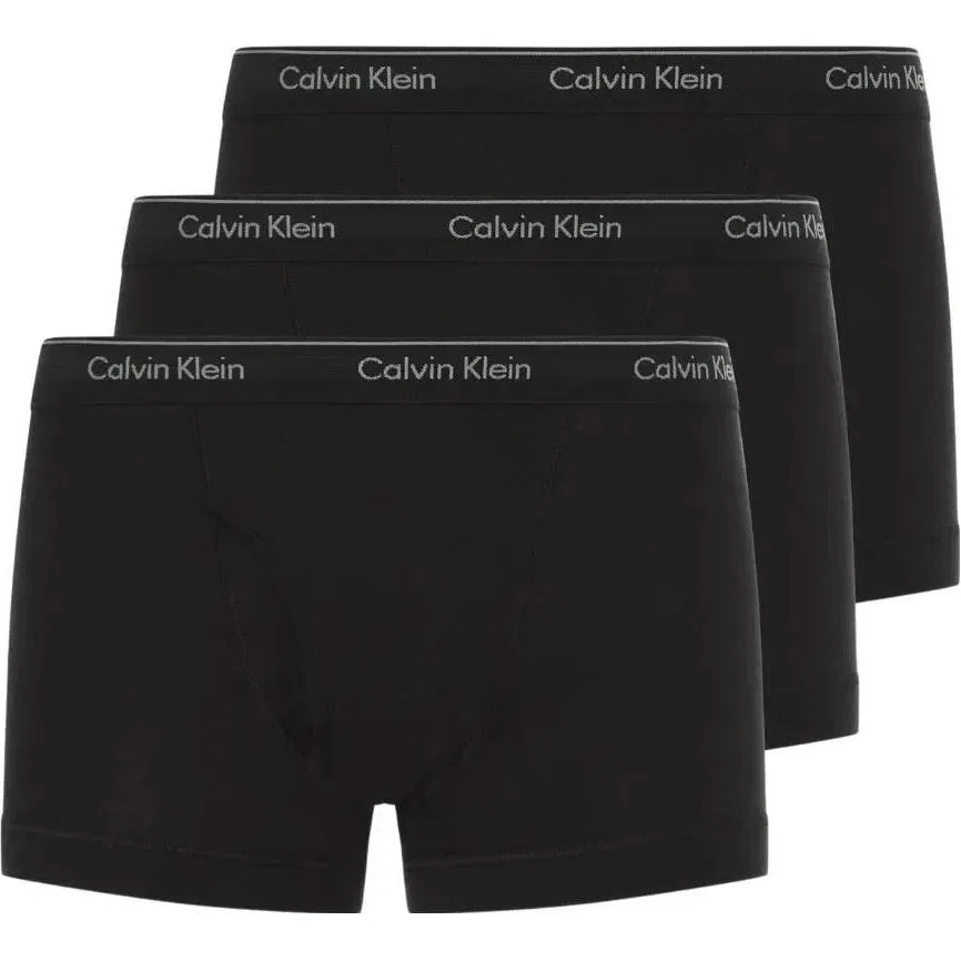 Мужские боксеры-трусы с принтом 3 шт Calvin Klein, 3 шт (Black)