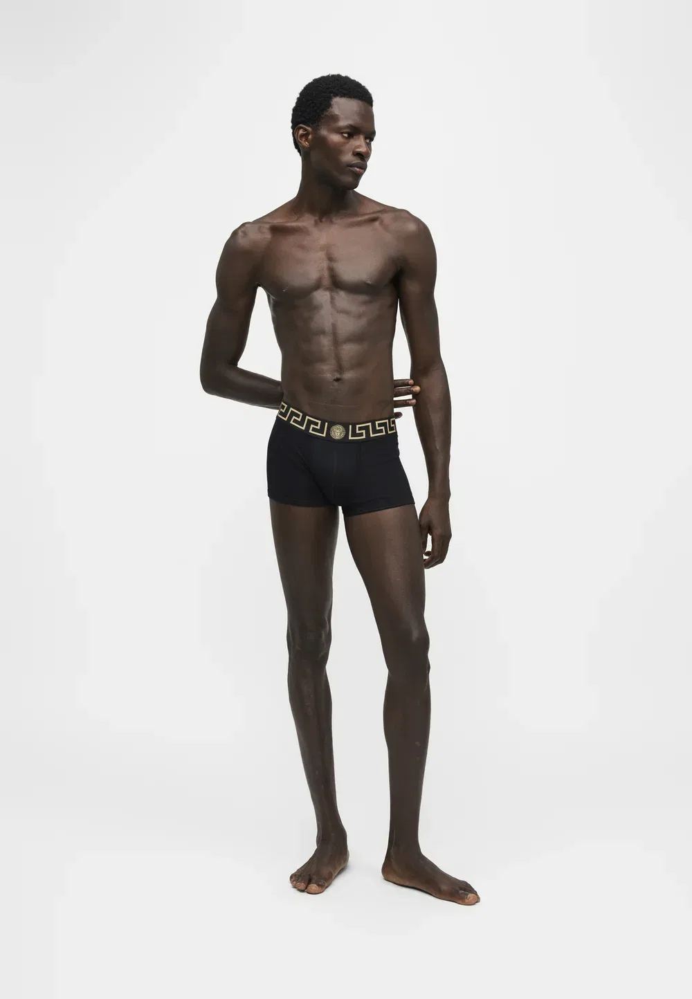 Трусы с логотипом Topeka, комплект из 2 штук Versace, Black/White/Gold-Coloured