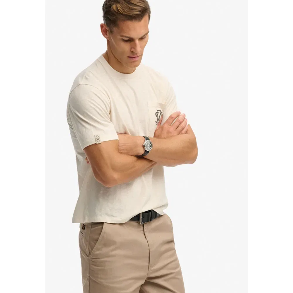 Футболка с коротким рукавом Merchant Graphic Pocket Superdry, белый — фото 3
