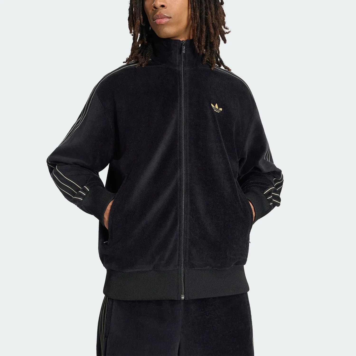 Мужская куртка-бомбер на молнии Firebird Adidas Originals, Black — фото 4