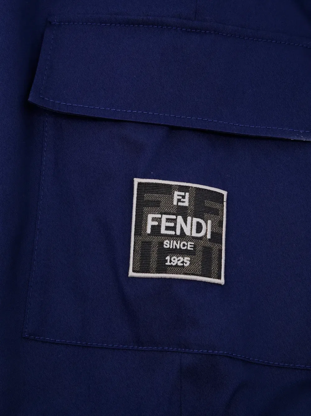 Брюки-карго с логотипом-нашивкой FENDI KIDS, синий — фото 3