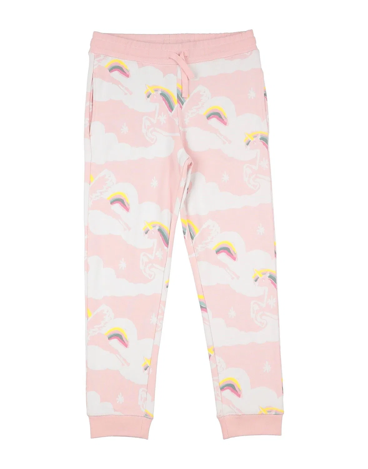 Детские штаны для девочек с начесом с принтом Stella Mccartney Kids, Light Pink