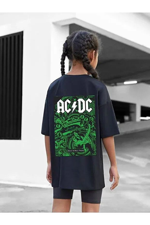Детская футболка с графическим принтом ACDC Vask, Black