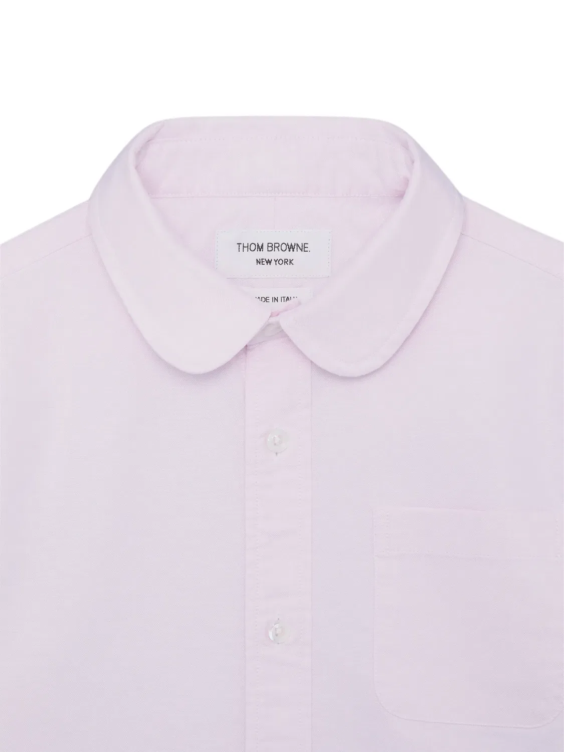 Рубашка Oxford с короткими рукавами Thom Browne Kids, розовый — фото 3