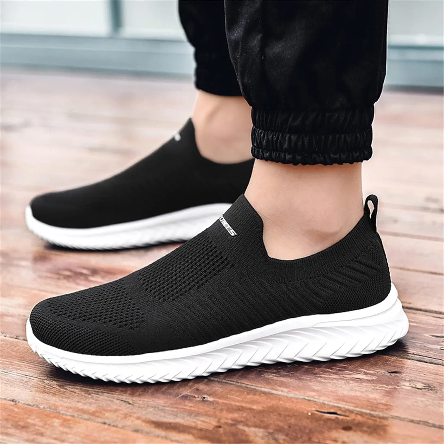 Мужские модные летние кроссовки Lite Adapt из сетчатой ​​ткани, дышащие, легкие, удобные, повседневные, на плоской подошве Generisch, White — фото 3