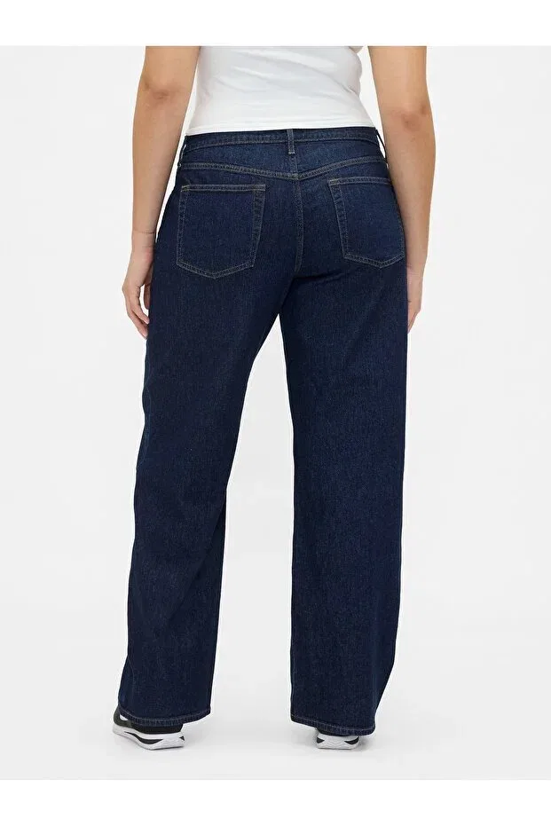 Женские джинсы с широкой штаниной Gap, Denim Blue-000 — фото 4
