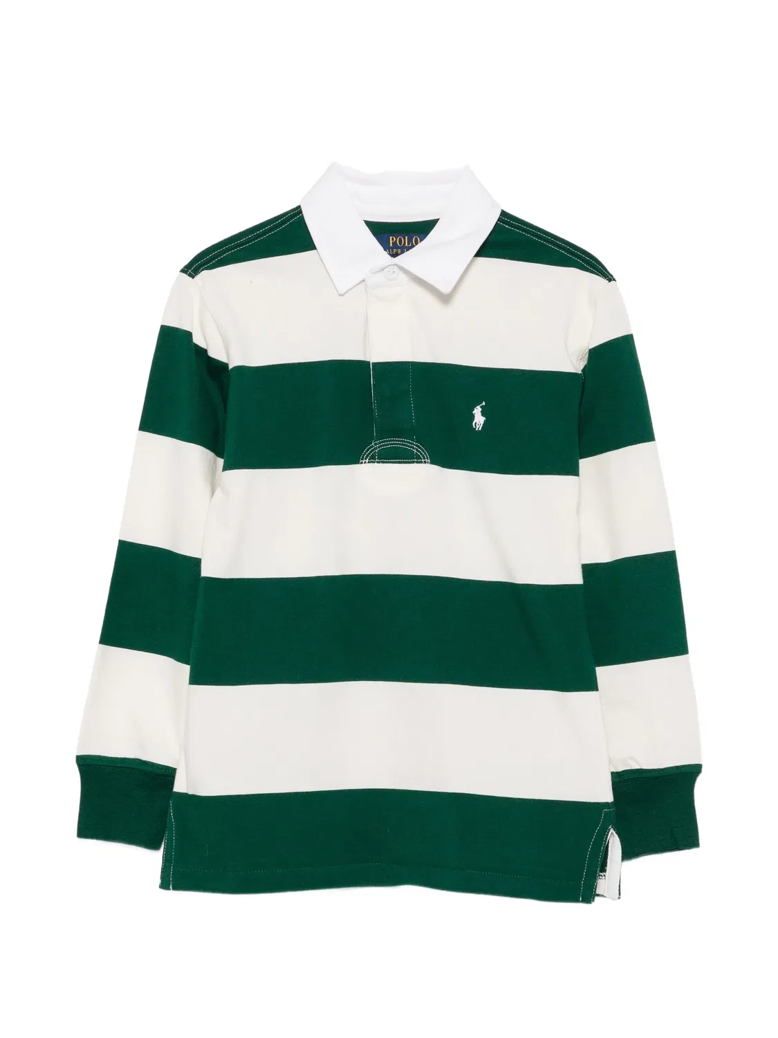 Рубашка Pony в полоску Polo Ralph Lauren Kids, зеленый