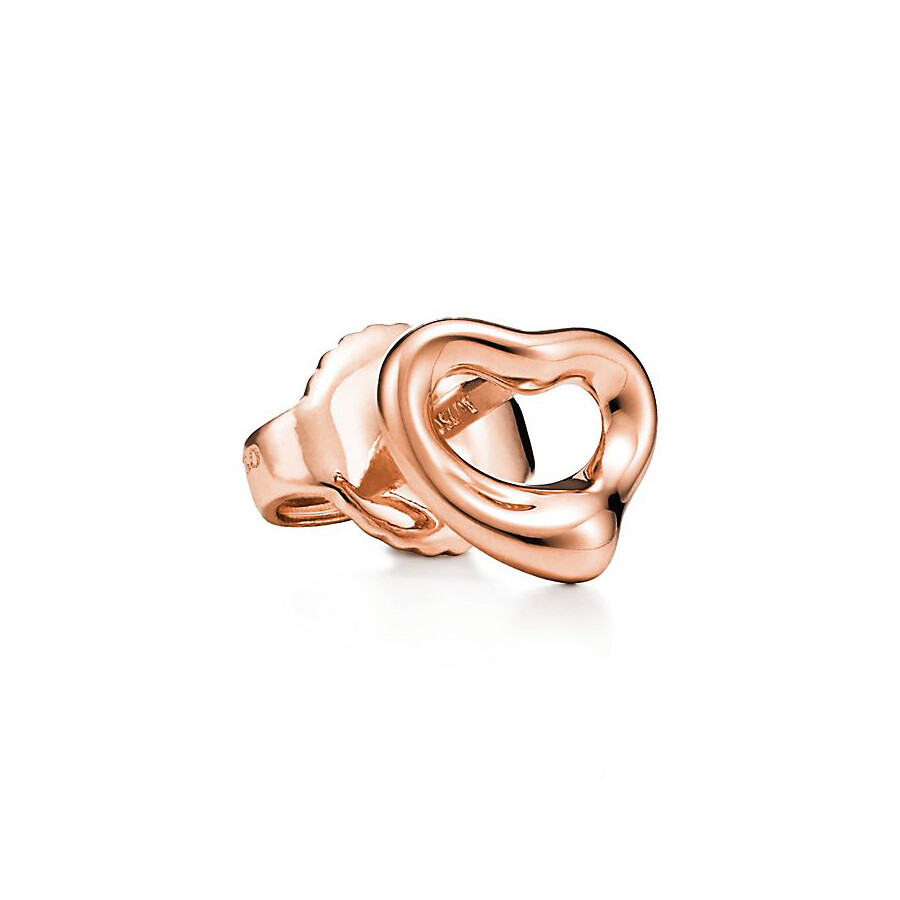 Серьги Tiffany & Co. Elsa Peretti Open Heart, розовое золото — фото 2