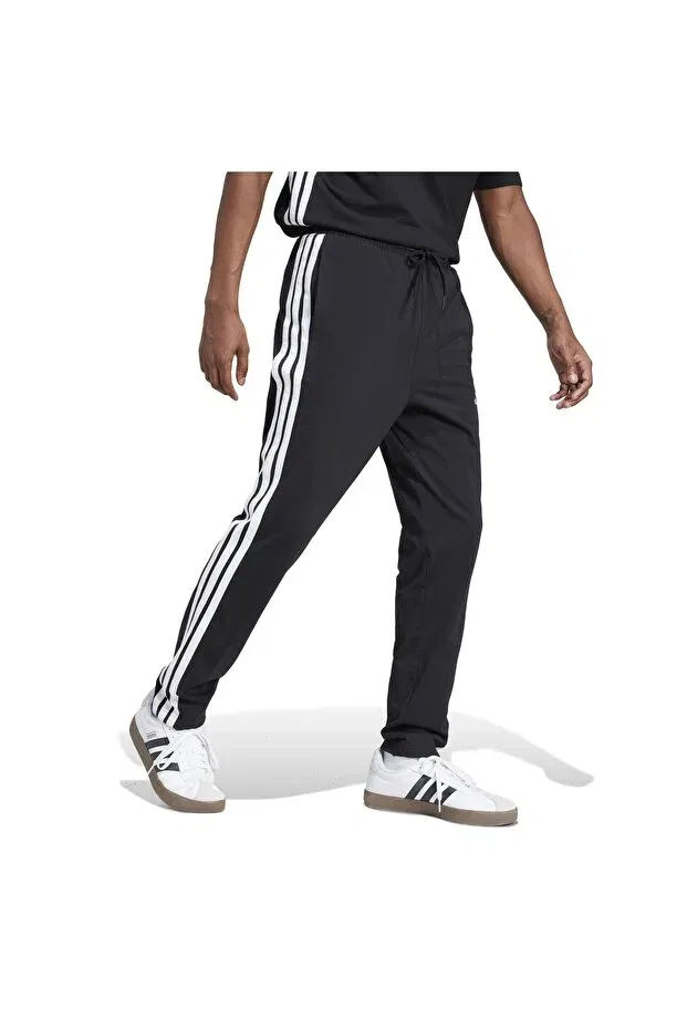 Мужские спортивные штаны с эластичным манжетом Adidas, Black/White — фото 3