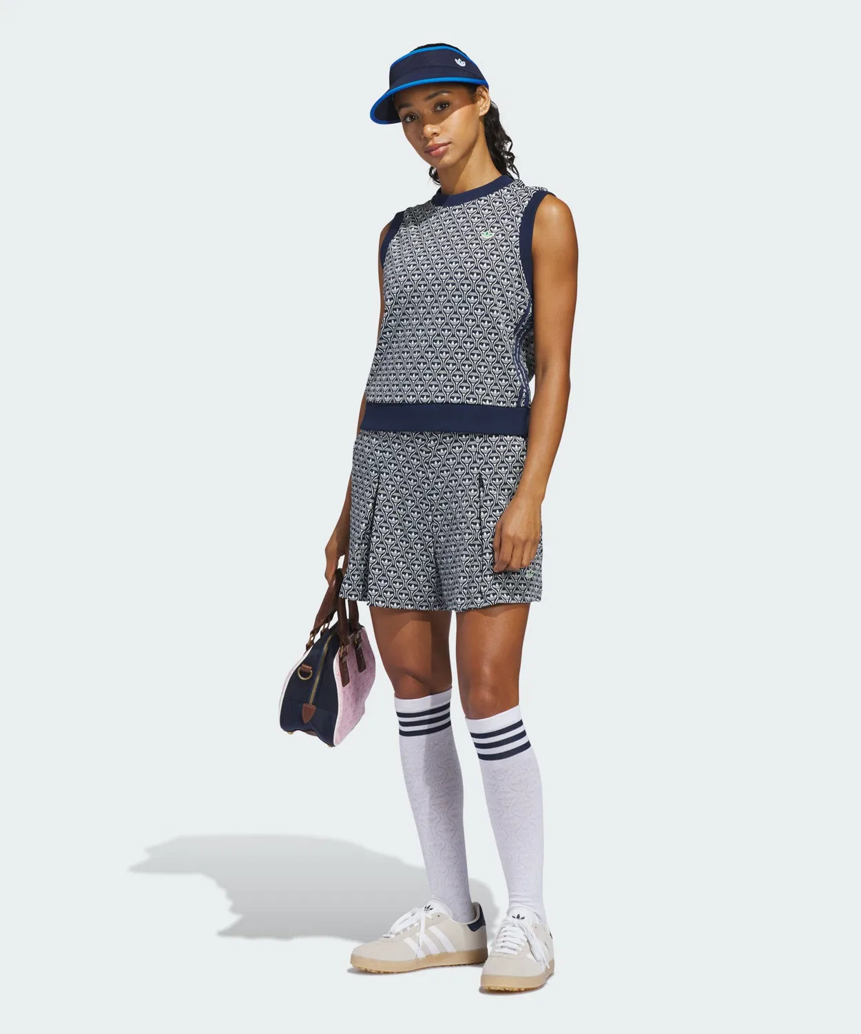 Женская юбка-шорты с принтом Originals All Over Adidas Golf, Blue — фото 3