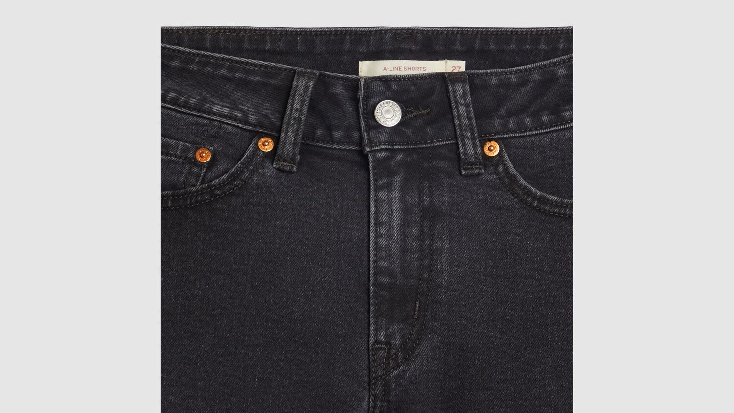 Шорты женские А-силуэта Levi's, цвет First Or Last No Dp - Black — фото 4