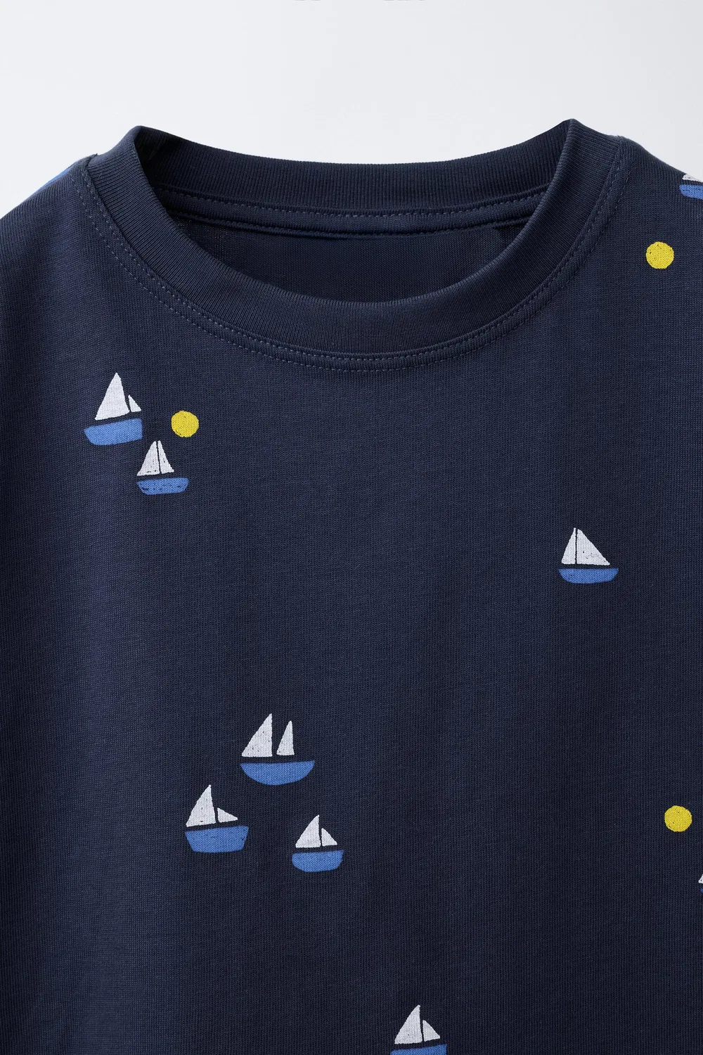 Футболка с принтом лодки ZARA, Navy Blue — фото 3