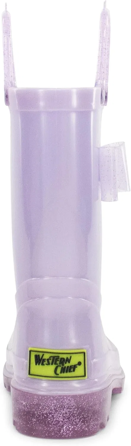 Детские сапоги дождевые светящиеся с принтом Western Chief, Pearlized Lavender — фото 3