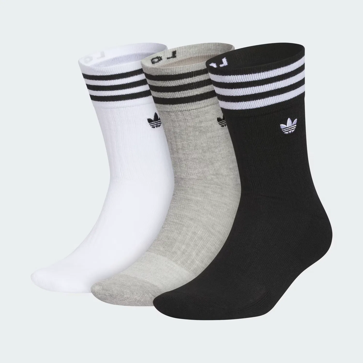 Носки высокие, набор из 3 пар, roller 4.0 Adidas Originals, белый/серый меланж/черный