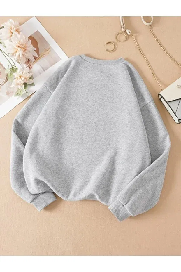 Детские свитшот для девочек с принтом We are bears printed girl/boy Serays Moda, Gray — фото 2