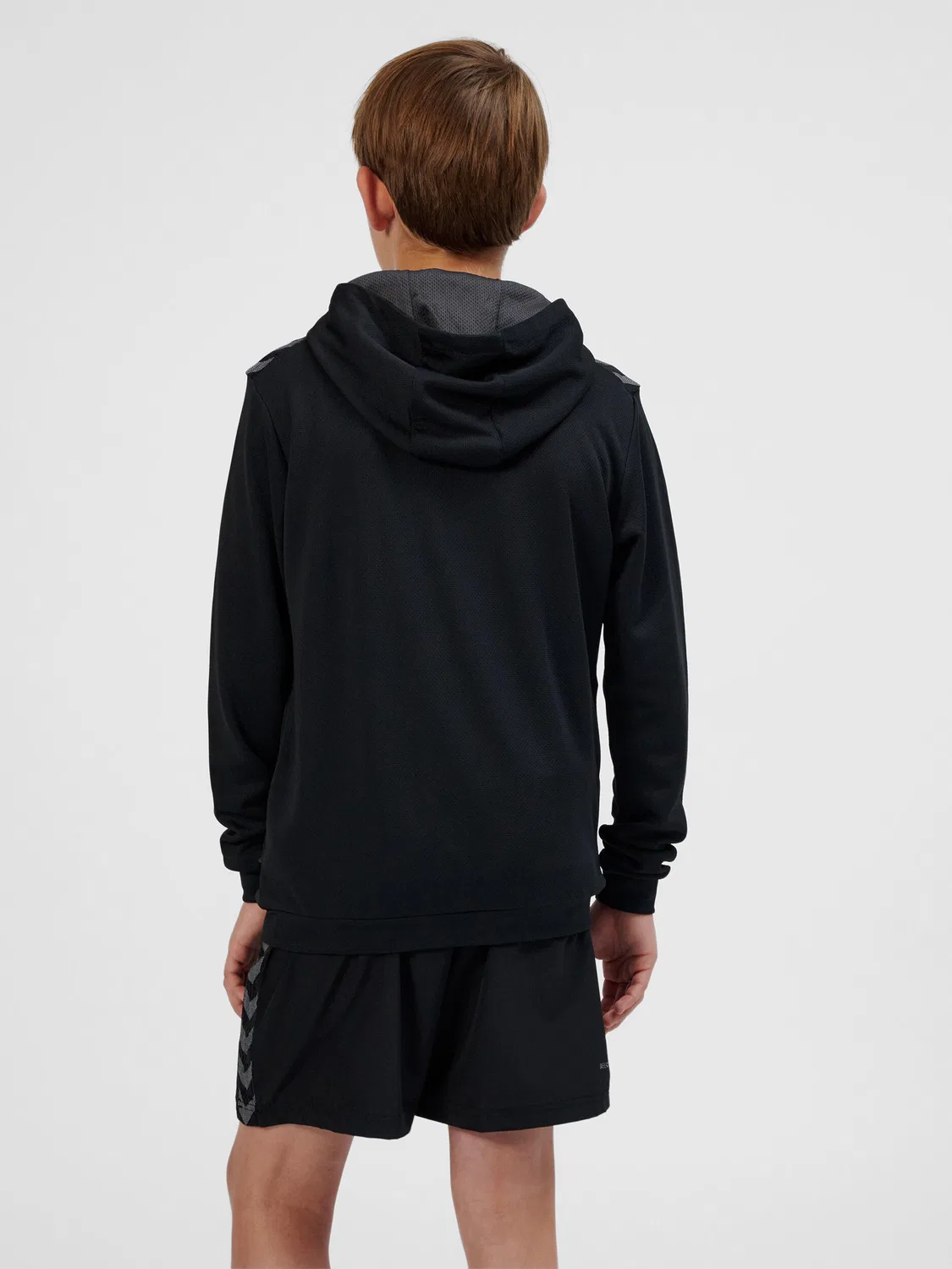 Детская куртка с молнией hmlAUTHENTIC PL ZIP HOODIE KIDS Hummel, Schwarz — фото 4