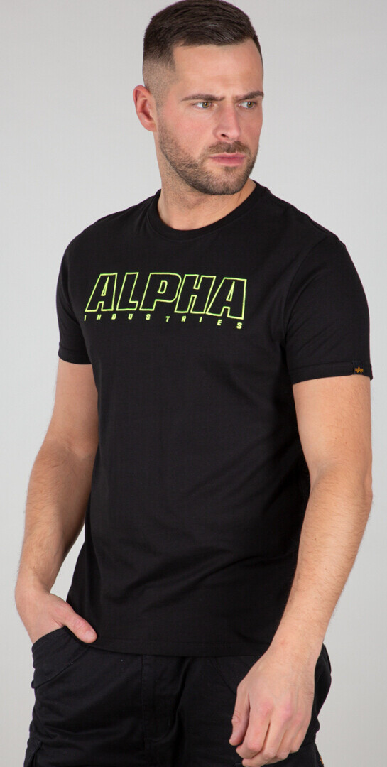 

Футболка Alpha Industries Alpha Embroidery Heavy, черный/зеленый