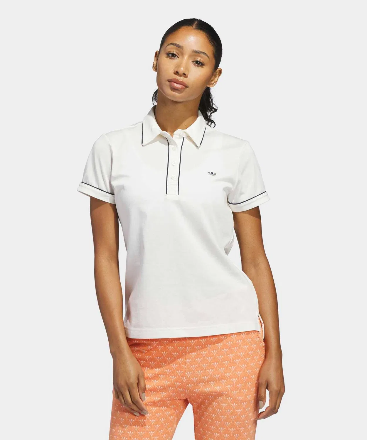 Женское поло Adidas Original Solid Polo, Белый