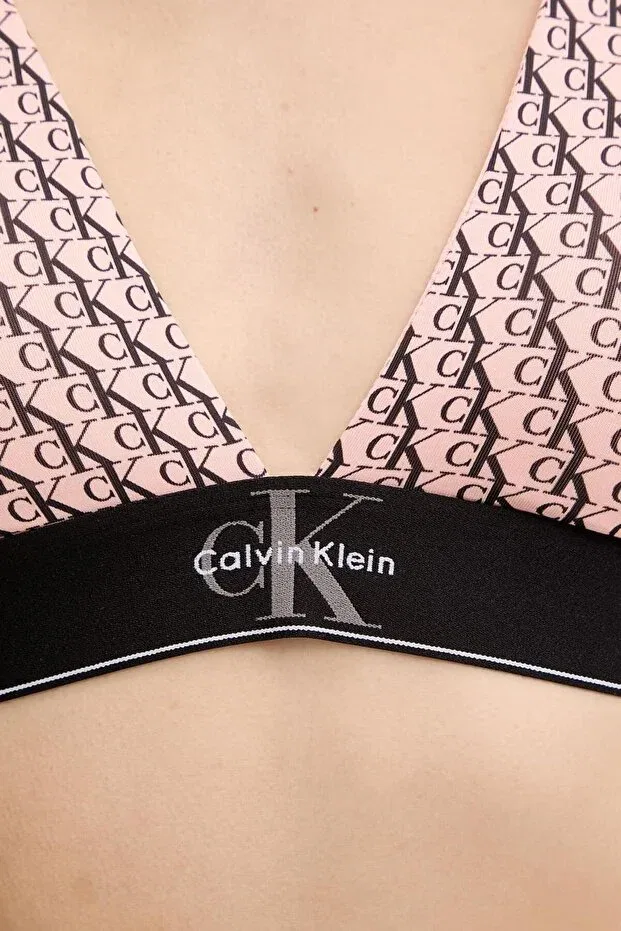 Женский бюстгальтер-бралетт с V-образным вырезом Calvin Klein, Pink — фото 3