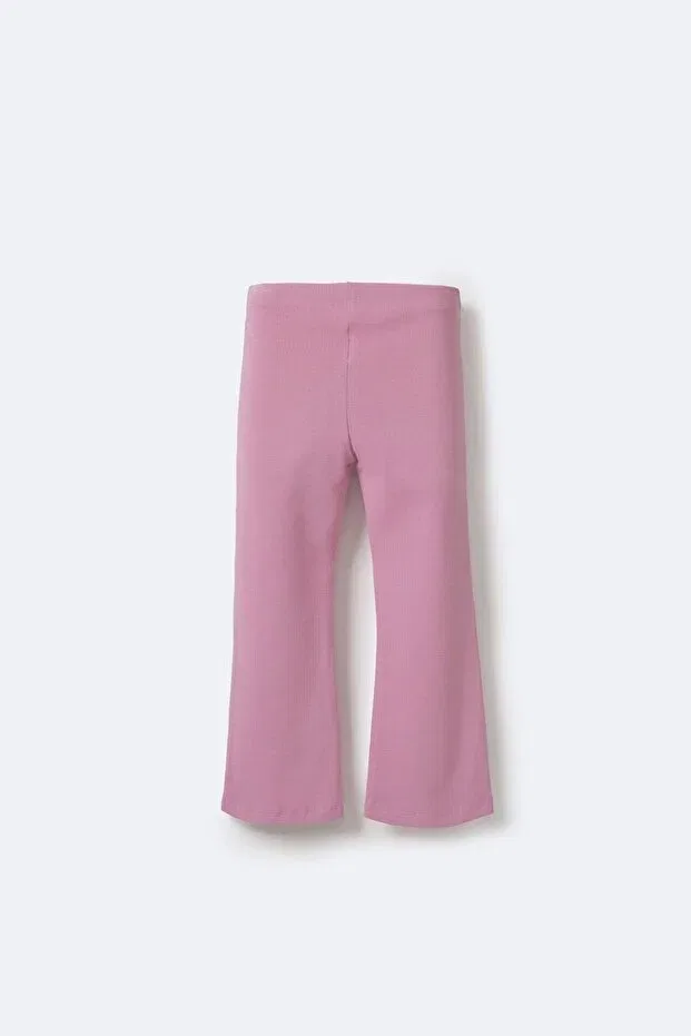 Детские леггинсы для девочек хлопковые клеш Matchy Matchy, Pink — фото 2