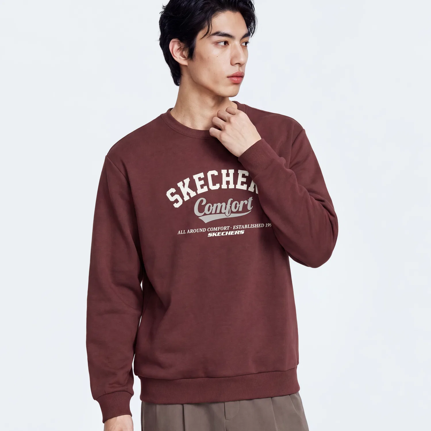 Свитшот детский с круглым вырезом Truffle Brown 00V0 Skechers, Truffle Brown 00V0 — фото 4