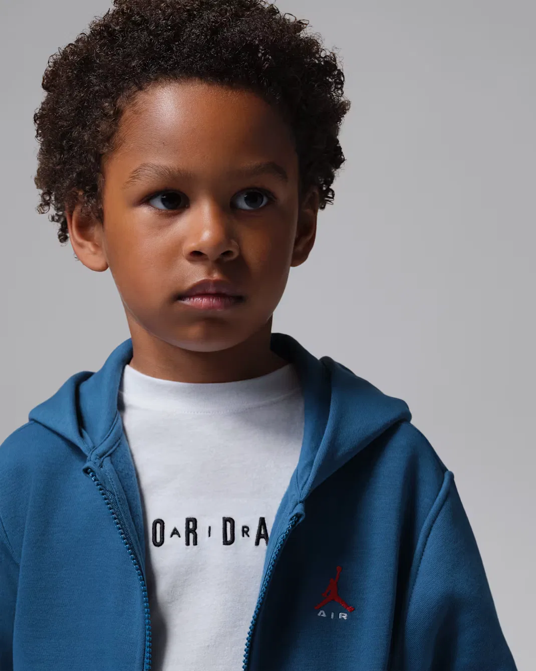 Комплект Jordan Brooklyn Fleece из двух предметов (худи на молнии и брюки) для детей младшего возраста, True Blue — фото 3