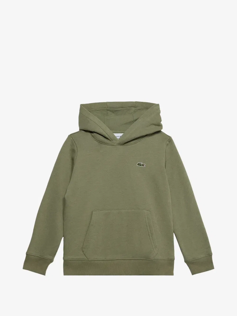 Худи с нашивкой-логотипом Lacoste Kids, зеленый