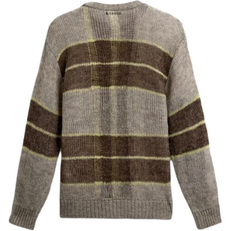 Мужской свитер модерат с круглым вырезом ZARA, Brown/Dark Taupe — фото 3