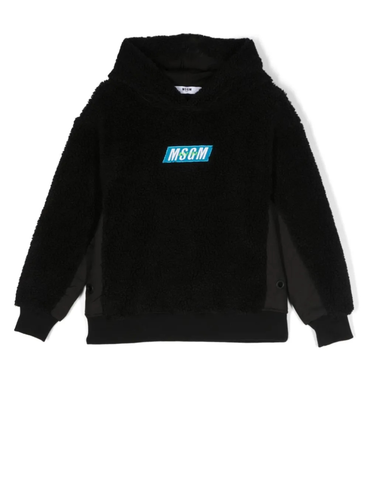 

MSGM Kids худи с вышитым логотипом, черный