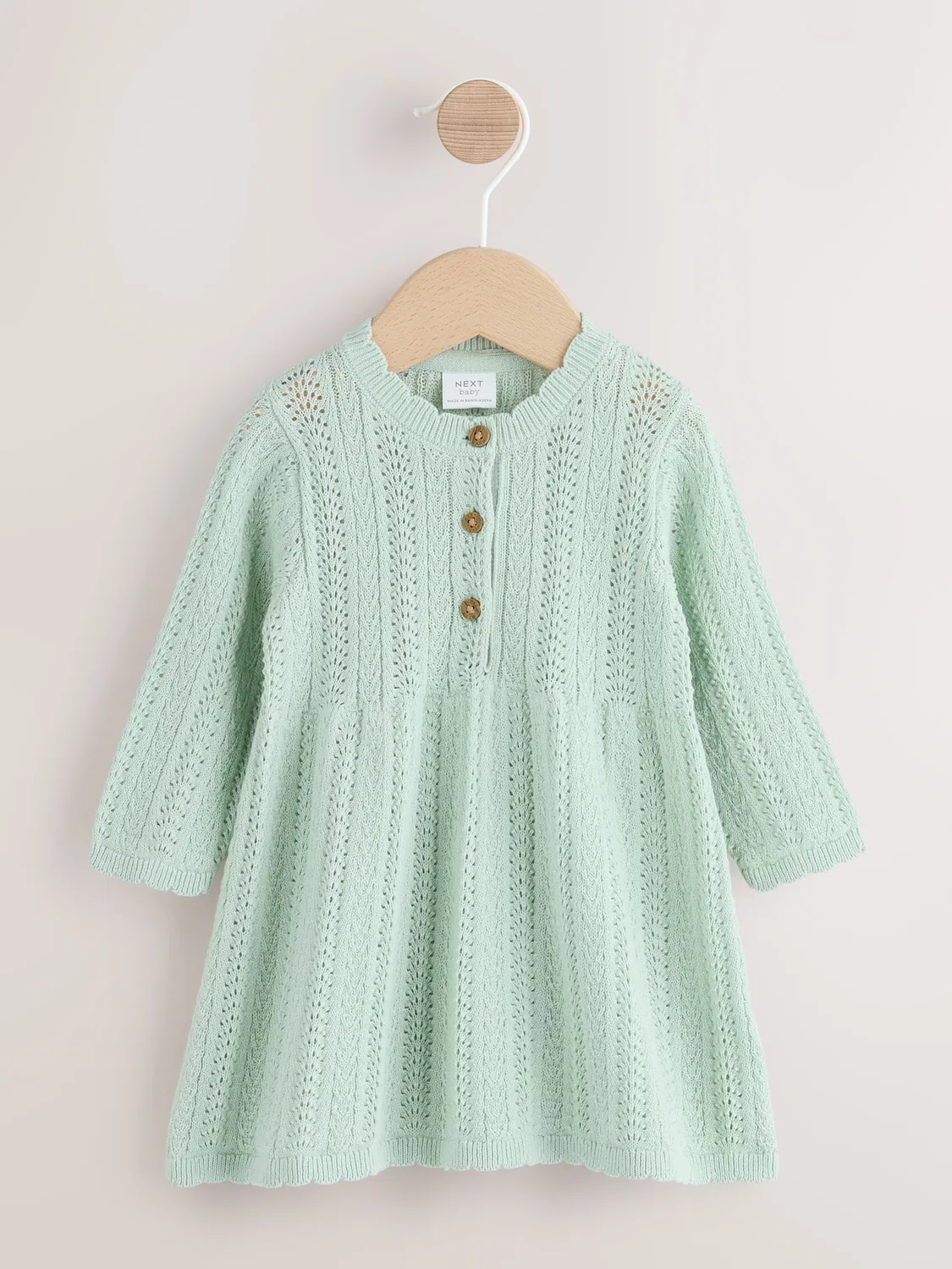 Платье вязаное для малышей, Sage Green Next