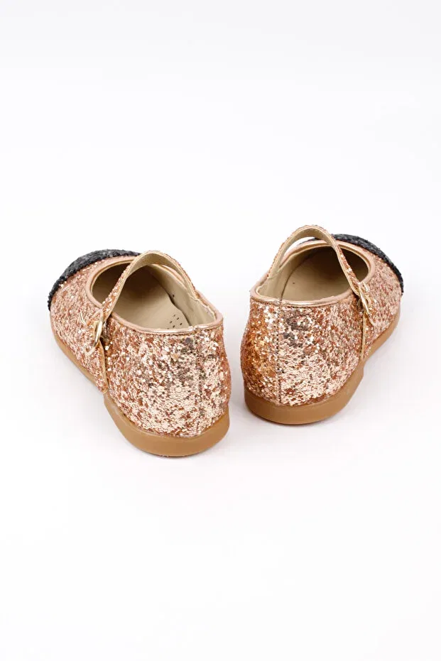 Детские туфли для девочек с пайетками Rose Sequin Buckle Le Mabelle, Rose — фото 4