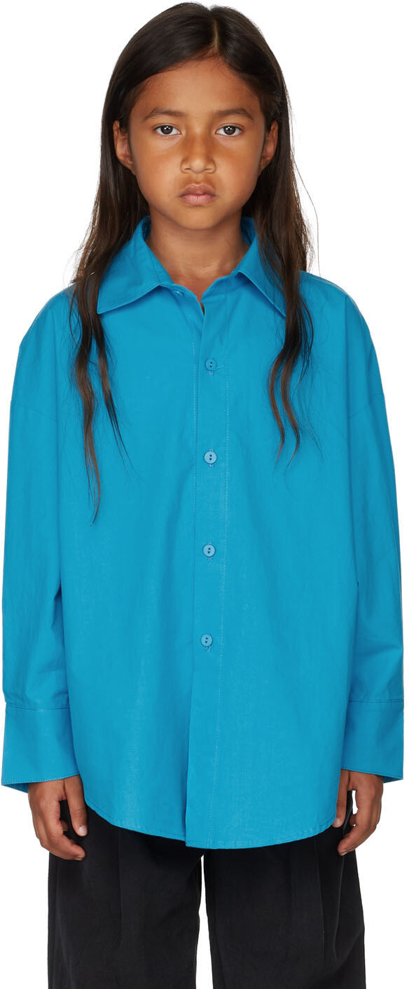 

SSENSE Exclusive Kids Blue Mini Macro Рубашка STRATEAS CARLUCCI