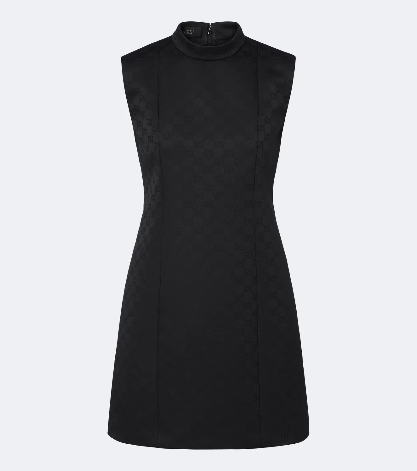 Платье коктейльное мини из жаккарда GG Gucci, черный