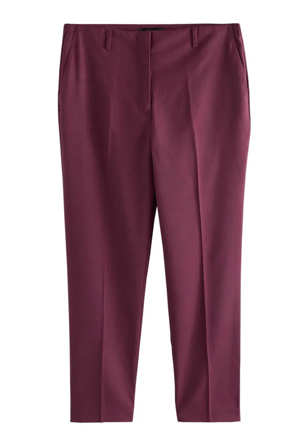 Брюки прямого кроя, зауженные, классического силуэта, чиносы Next, Burgundy Red — фото 4