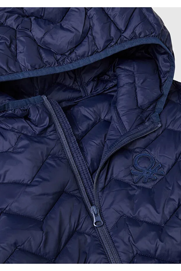 Детское пальто для мальчиков с принтом United Colors Of Benetton, Navy Blue — фото 3