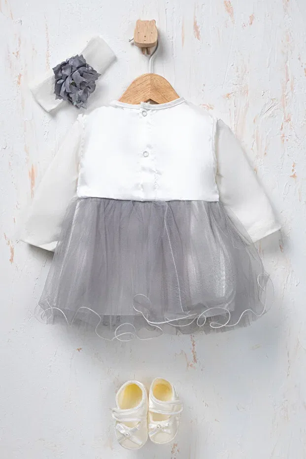 Детский комплект для девочек с цветочным принтом Rocha Baby, Gray — фото 3