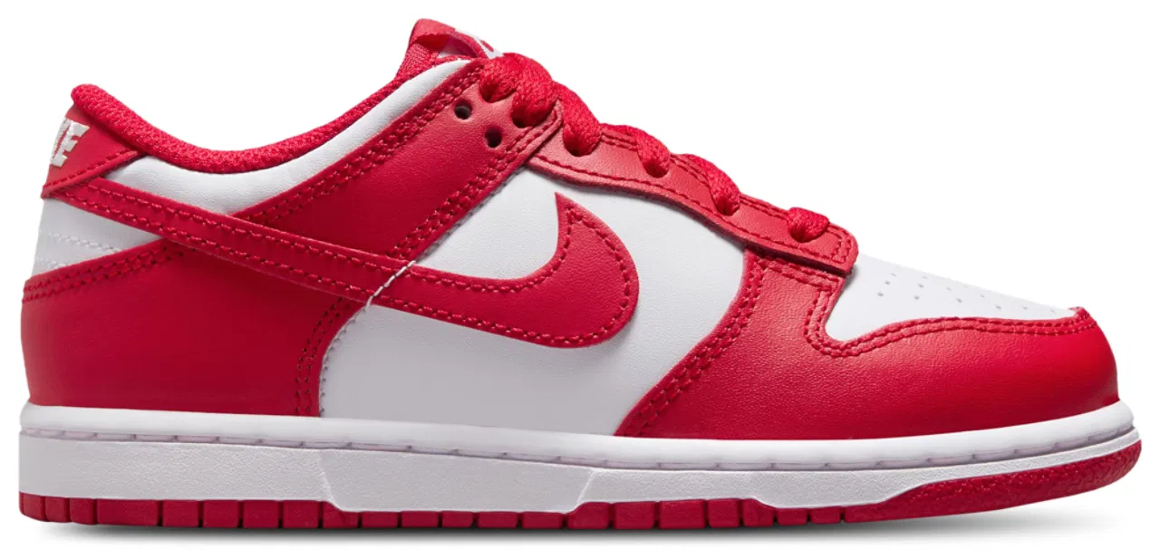 Кроссовки для мальчиков Dunk Low Nike, цвет University Red/White