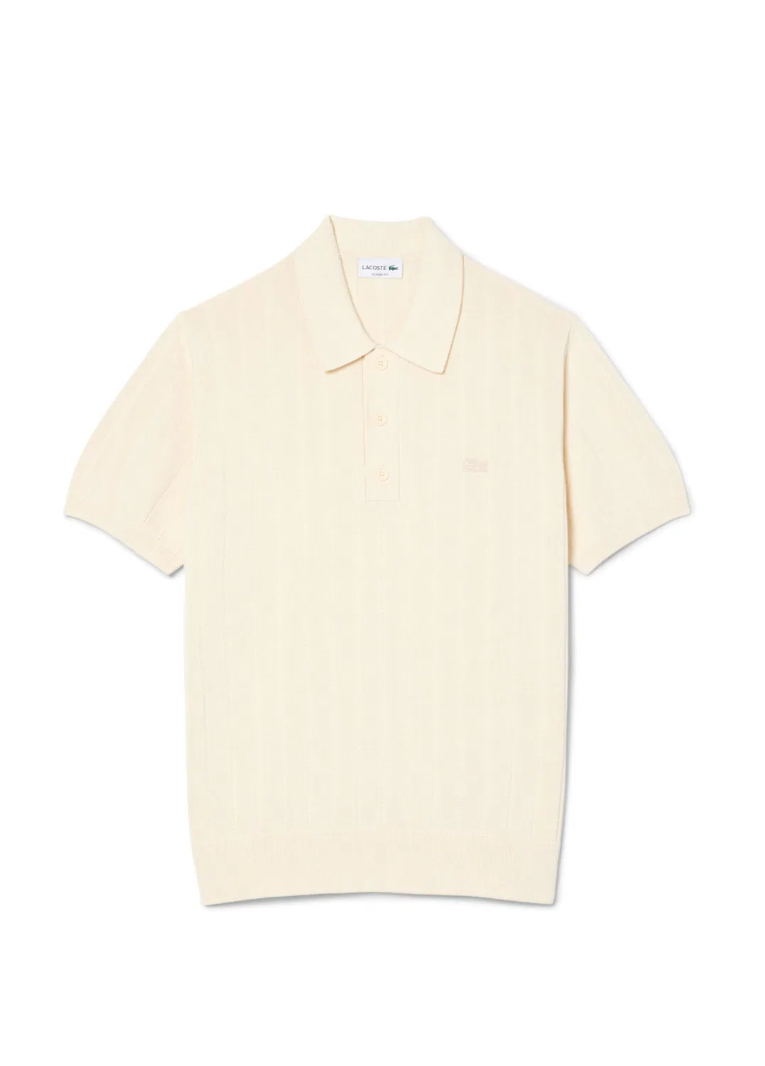 Трикотажный джемпер Lacoste Classic Fit, кремовый