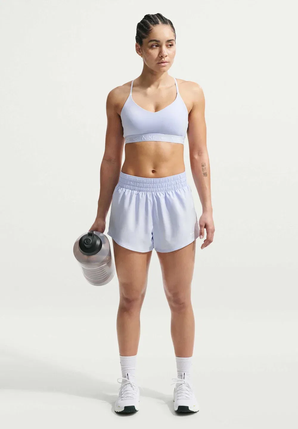 W nk one df mr 3in br short - спортивные шорты Nike Performance, Hydrogen Blue/White — фото 2