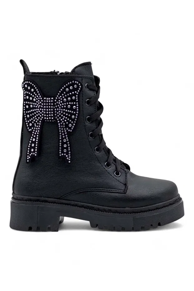 Детские ботинки для девочек с коротким каблуком Mia Marya, Black
