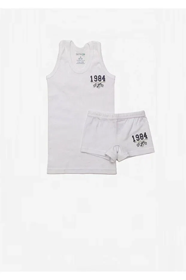 Детское нижнее белье для мальчиков с принтом Çamaşırcımshop, White — фото 4