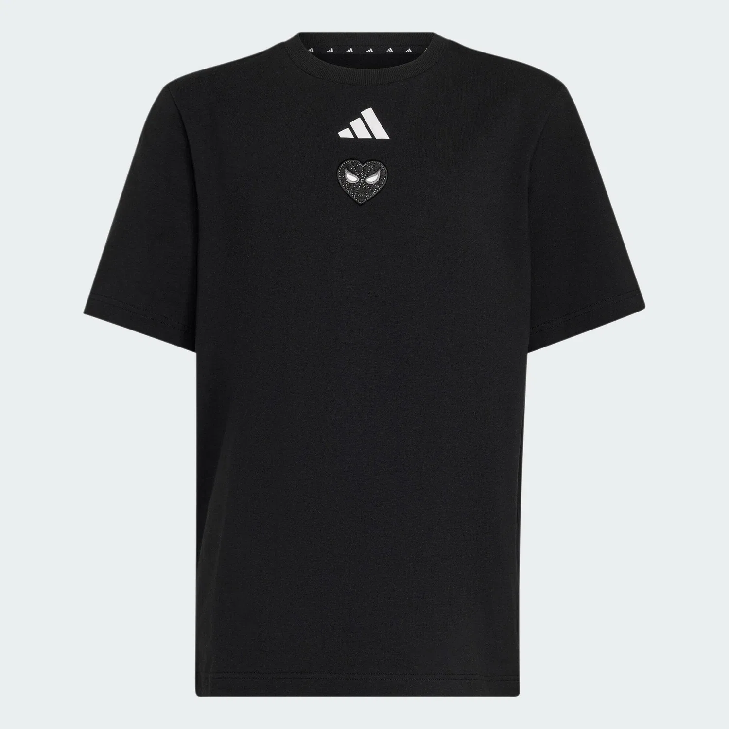 Мужская хлопковая футболка с принтом Marvel Spider-Man adidas, Schwarz Weiß