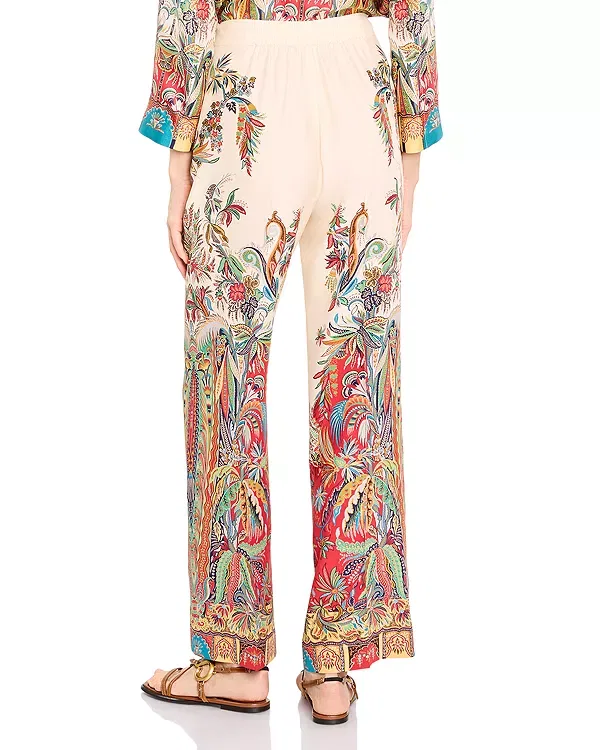 Женские брюки с принтом Etro, Printed White — фото 3