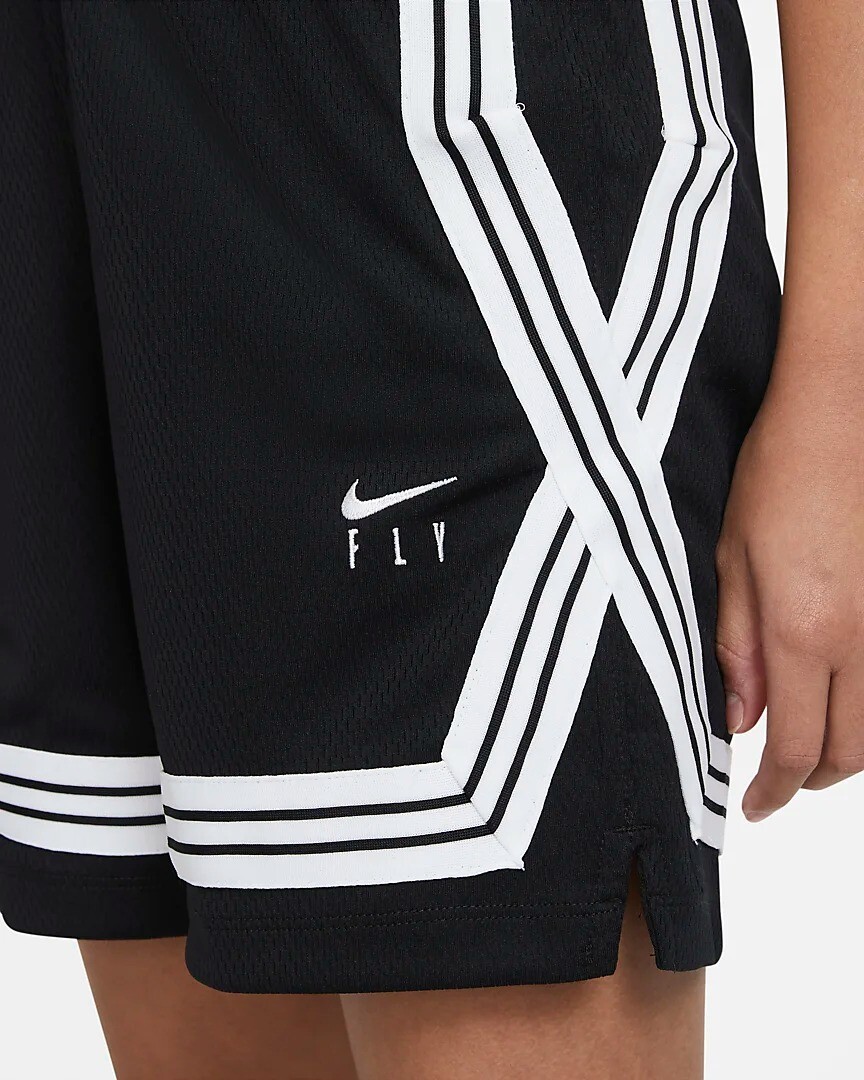 Шорты Nike Fly Crossover Big Kids' (Girls') Basketball, черный/белый — фото 4