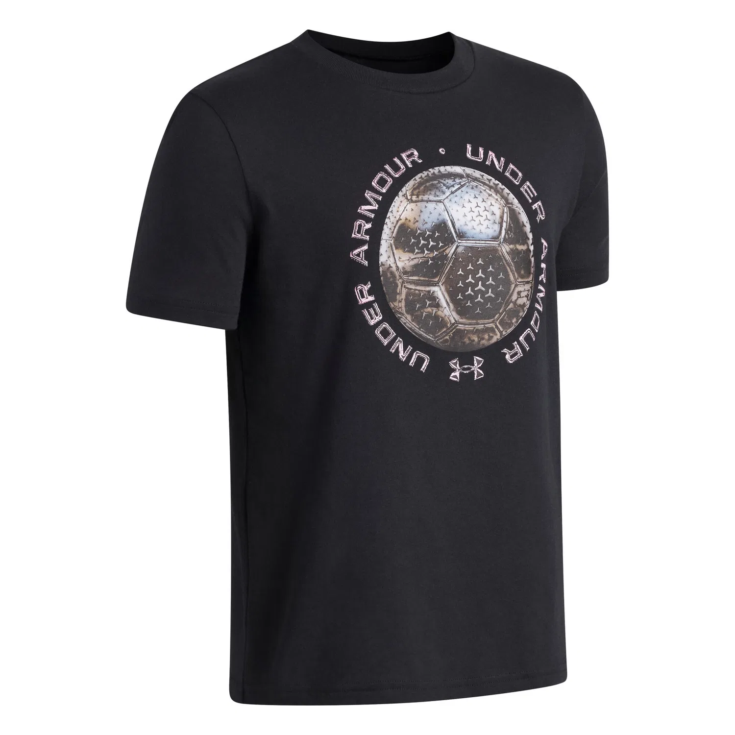 Детская хлопковая футболка с принтом Y Challenger Graphic Tee Under Armour, Schwarz Rosa Schwarz — фото 4