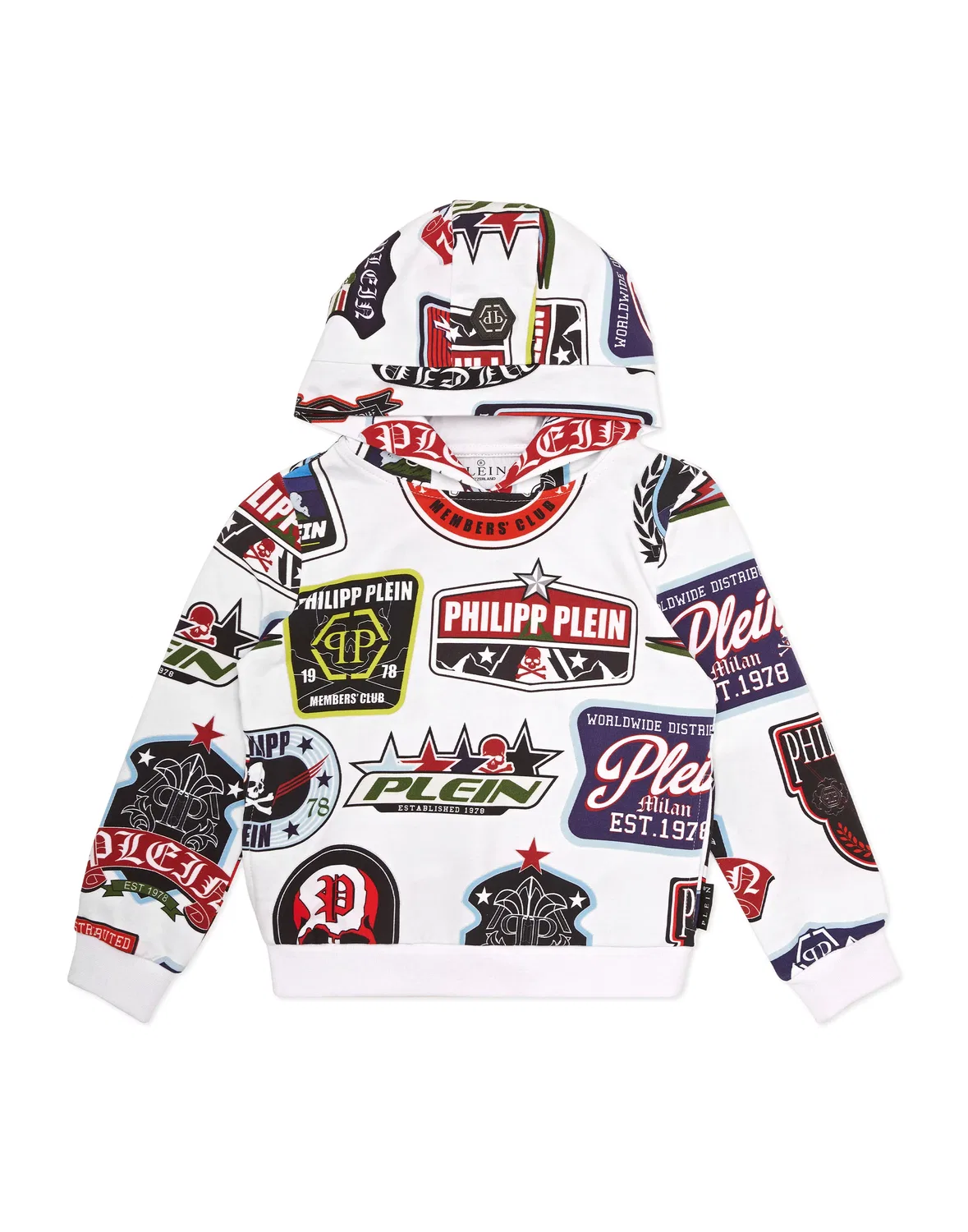 Детское худи с патчами Patches PHILIPP PLEIN, White